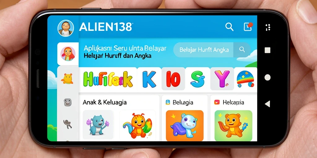 Antarmuka pengguna ALIEN138 yang menarik dan edukatif.
