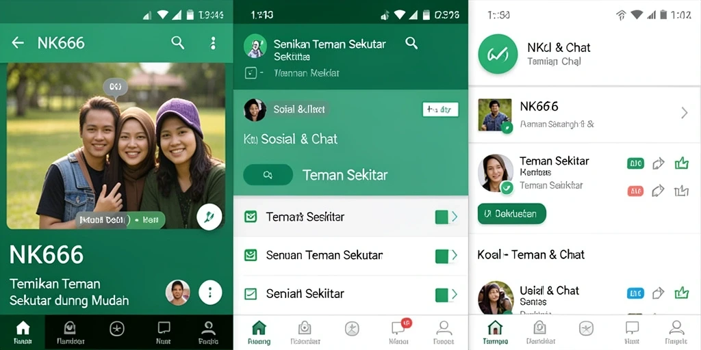 Tampilan antarmuka NK666 yang intuitif untuk Teman Sekitar.
