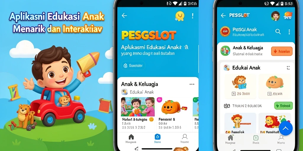 Tampilan antarmuka PESGSLOT yang ramah anak.